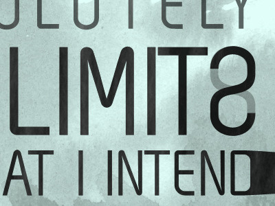 No Limits experiment quote typography