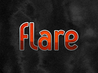 Flare app flare psd typography