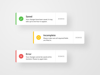 Daily UI 011 - Flash Message app dashboad design error message flash message material design minimal success message ui ux web web app