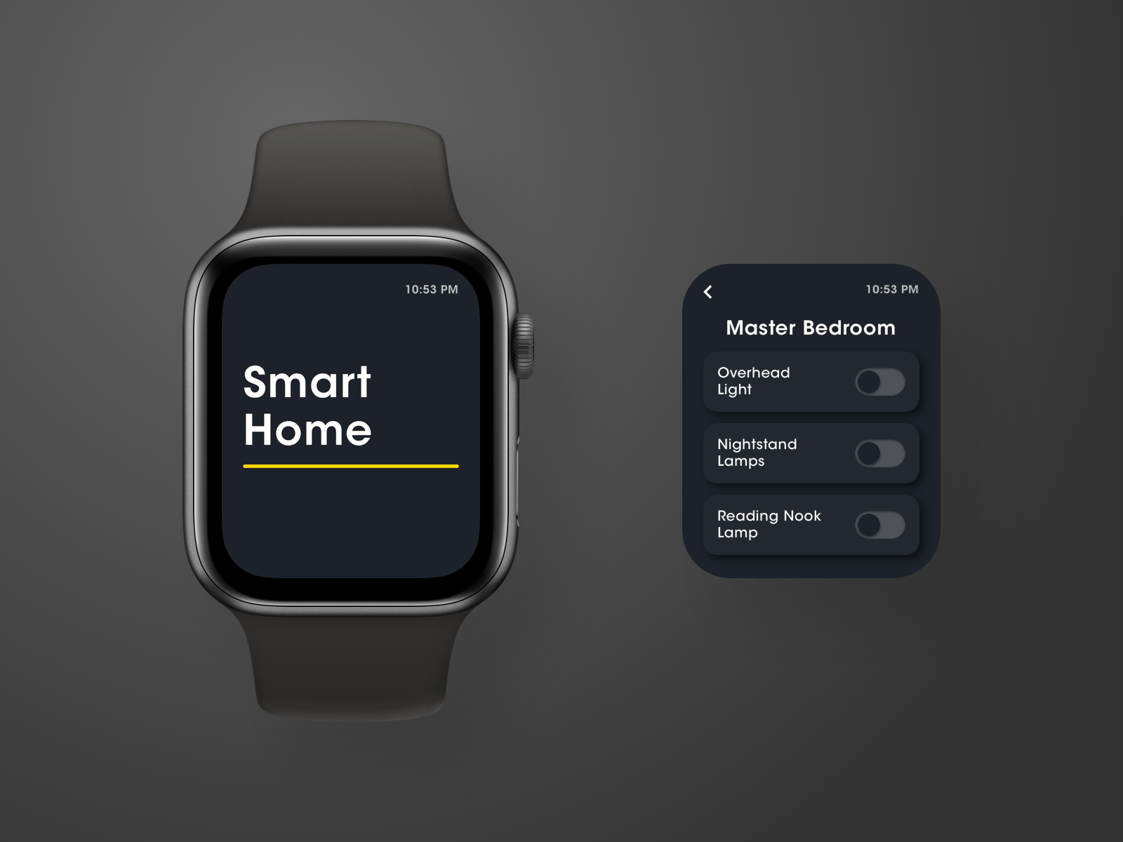 Daily UI 015 - On/Off Switch app apple watch dailyui design minimal mobile app on off switch smart home smart watch ui ux watch app watch interface web