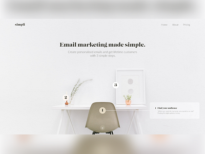simpli - email marketing homepage
