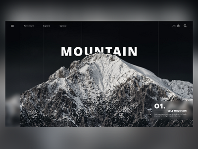 Mountain website adobexd design homepageui mountain ui userinterface ux