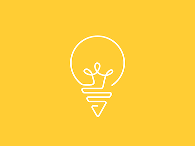 Lightbulb Logo design glow illustrator lightbulb logo minimalism personalbrand simple vector yellow