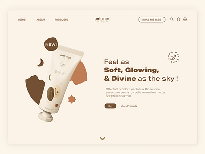 Skincare website design branding clean design figma graphic design hero page illustration interaction interface landing page landingpage nude nude colors packaging product product design product page ui ux website