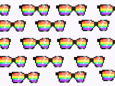 Pride Pixel glasses art colors crypto design graphic design graphism illustration nft pixel pixel art pixel nft poster