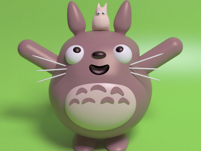 Totoro 💛 3d animated animation cinema4d ghibliart maxon totoro