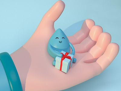 Gotita 💧🌎 animation art c4d character design illustration maxonc4d water