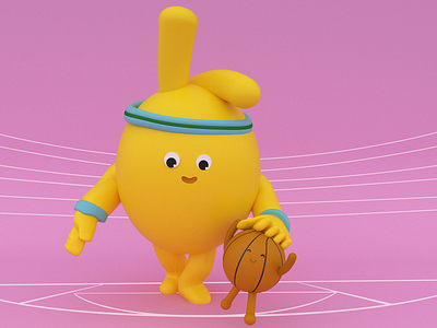 Otto & ball animation art ballons basketball c4d character characterdesing design diseño illustration maxon maxonc4d web