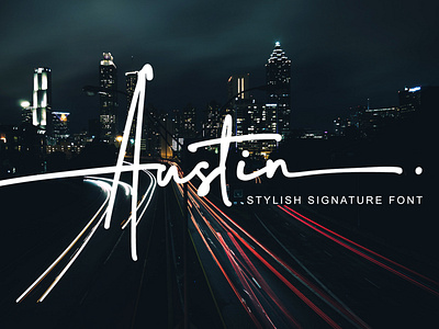 Austin - Stylish signature font minimal font