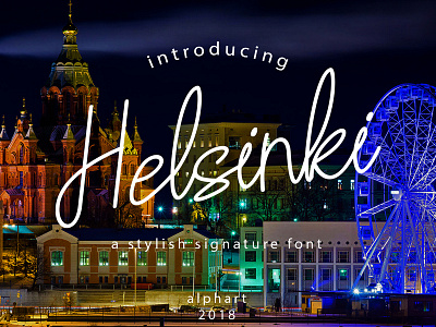 Helsinki a stylish signature font art branding clean design elegant elegant font font font awesome font design identity lettering logo name new script signature font simple style stylish typography