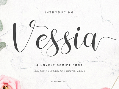 Vessia a lovely script font