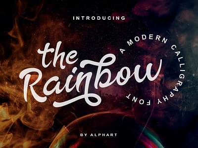 The Rainbow a modern calligraphy font active alphabet beautiful bold branding business calligraphic calligraphy clean design elegant font font design identity lettering logo script style stylish typography