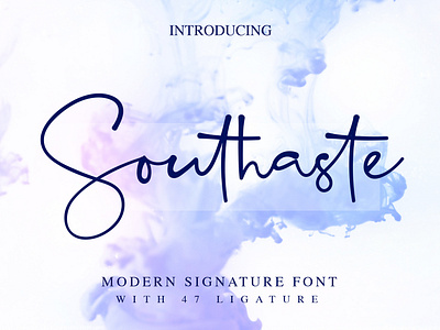 Southaste a modern signature font brand font branding font bundle business card clothing elegant font fashion font hand lettering font hand written font handpicked up instagram font ligature font logo font lovely font luxury font script font sign font signature font vintage wedding