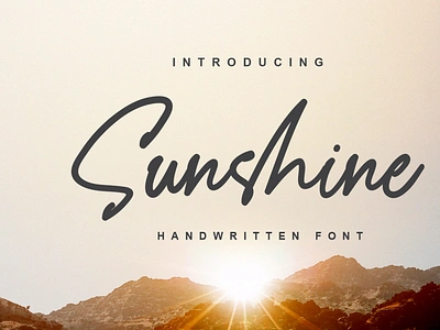 Sunshine handwritten font branding bundle clean commercial contemporary editorial fashion fashionable handpicked up identity instagram logo magazine modern personal retail script signature stylish trendy