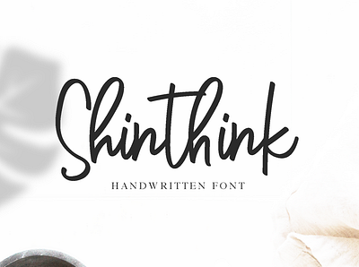 Shinthink handwritten font calligraphy casual cool cursive discount fancy handwritten ink lettering line logo logofont modern pen pressure print promo promotion signature