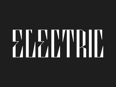 Electric Logotype blackletter lettering logo logo 3d minimal