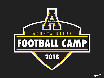 AppState Football Camp Logo 2018 app appalachian appstate camp football logo mountaineers state state university summer