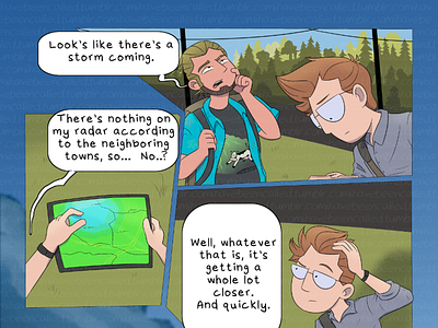 Weather or Not Comic Page (First Half) cartoon character comic illustration my art original story own work weather or not