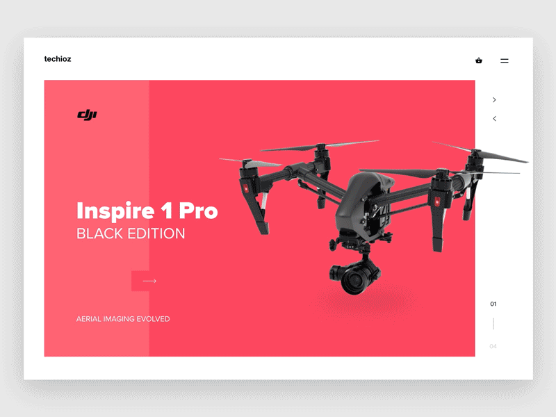 Drone Shop Concept animation dji drone ecommerce exploration interface minimal motion principle shop ui ux