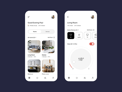 Smart home app app clean design device home interface minimal mobile modern smart smart home smarthome trend ui ux