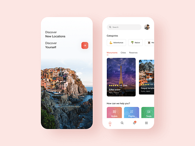 Travel concept app app clean designs device interface minimal mobile modern traveling trend ui ux