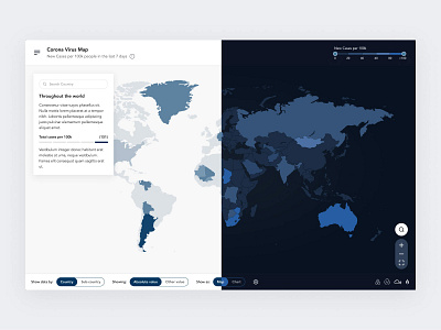 Covid Map UI and Web Design