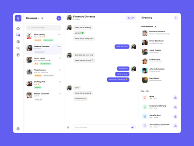 Desktop Chat Application Concept (Freebie) app chat chatting clean design message messaging modern social team ui ux web