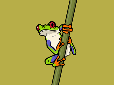 Tree Frog Illustration ai design drawing icon illustration vector