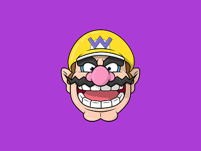 Wario Illustration ai character design design drawing icon illustration vector