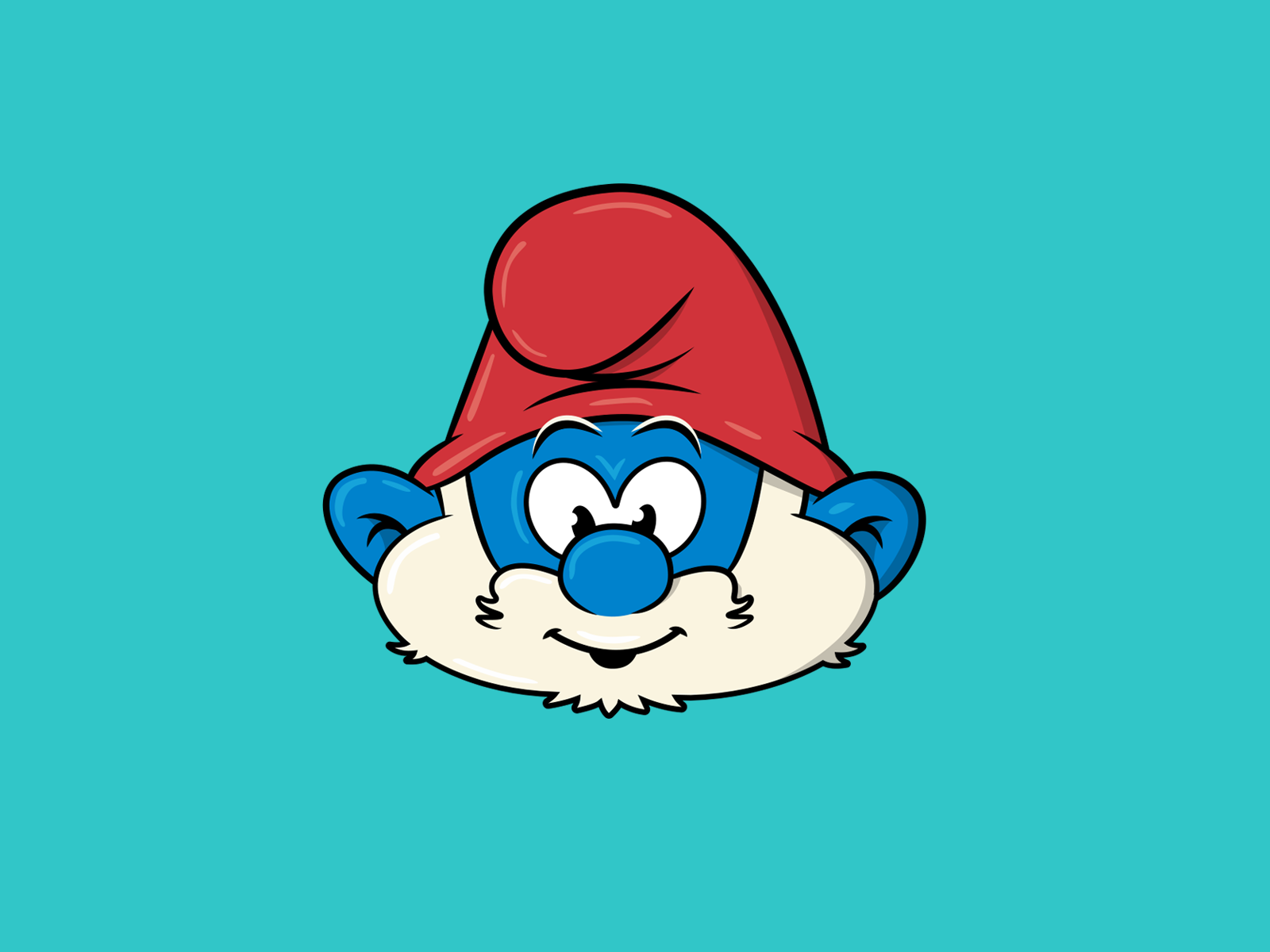 Papa Smurf Illustration by Jake Walker on Dribbble