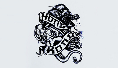 Hong Kong Dragon Illustration character design design drawing illustration pen and ink typography