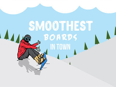 Snowboarder Illustration ai character design design drawing illustration typography vector