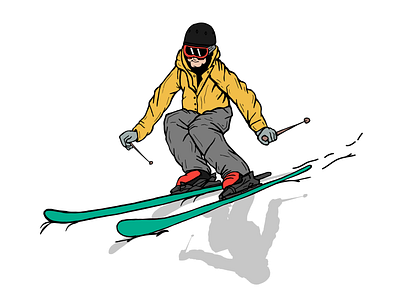 Skier Illustration ai design drawing illustration vector