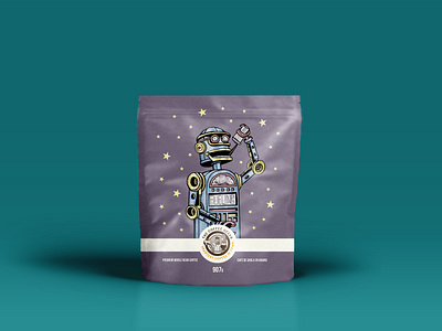 Coffee Geeks Robot Illustration Mockup brand and identity branding character design corel painter design drawing icon photoshop