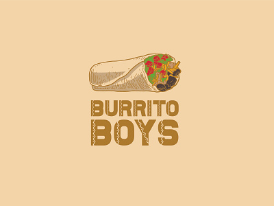 Burrito Boys Logo ai brand and identity branding design drawing icon illustration logo typography vector