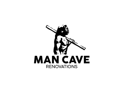 Mancave Renovations Logo ai brand and identity branding design drawing illustration logo typography vector