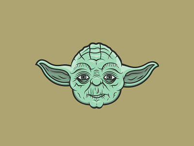 Yoda Illustration ai character design design drawing emoji icon illustration sticker vector yoda