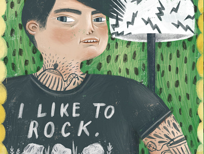 I Like to Rock book illustration editorial illustration