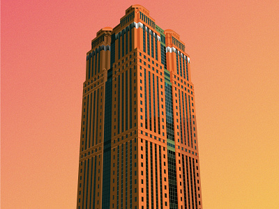 Nile city tower architecture cairo city egypt illustration nile tower vector