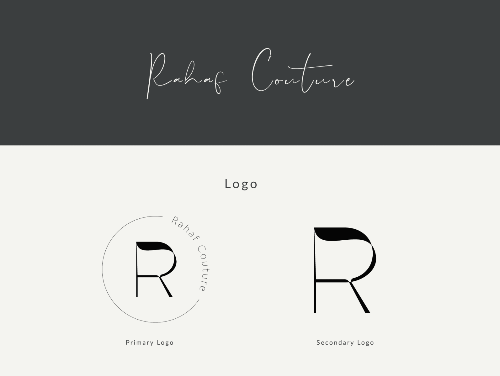 Rahaf Couture brand identity branding design fashion graphic design luxury luxury branding mood board