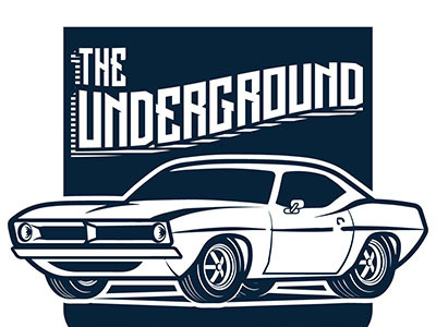 Underground Car Club Logo branding design illustration logo typography