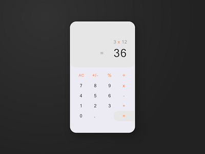 Daily UI 004 Calculator app calculator daily ui daily ui challenge design mobile ui ux