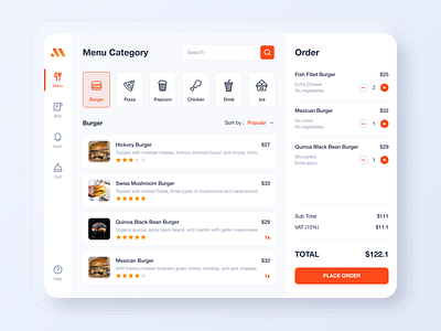 Restaurant Point of Sales food food app mobile app mobile app design mobile design product design tablet tablet app tablet design ui uiux user interface design ux