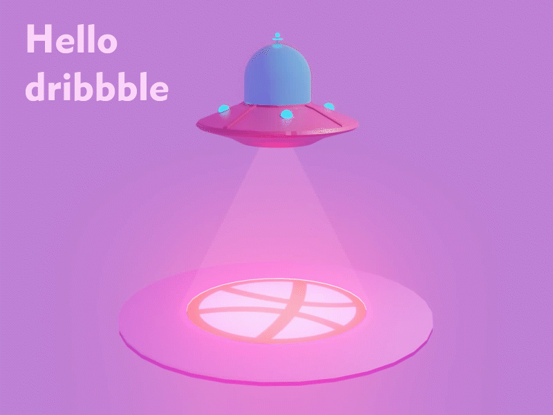 hello dribbble 3d animation dribbble invite firstshot