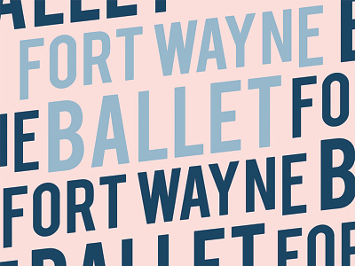 Fort Wayne Ballet Rebranding ballet blue fort wayne identity package pink rebrand stationary