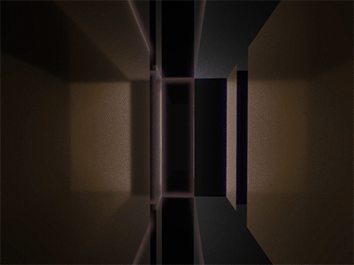 down the hall 3d animation element3d environment design motion graphics