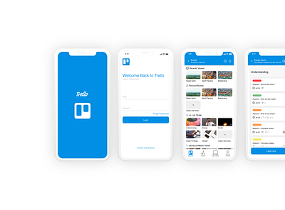 Trello - Design Exploration app branding clean interface ios mobile ui trello ui ux