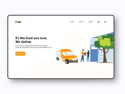 Header Page Exploration (Food Delivery) food food and drink food app food delivery food illustration food service food shop food store food styling food truck foodie tree home tree home tree house