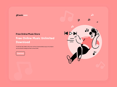 Online Music Store app design music album music player ui music store song ui ux web