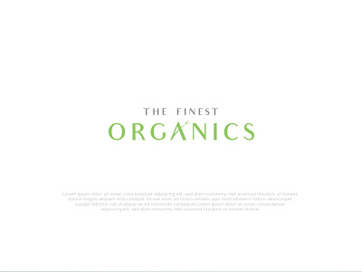 The Finest Organics branding identity logo organic typography